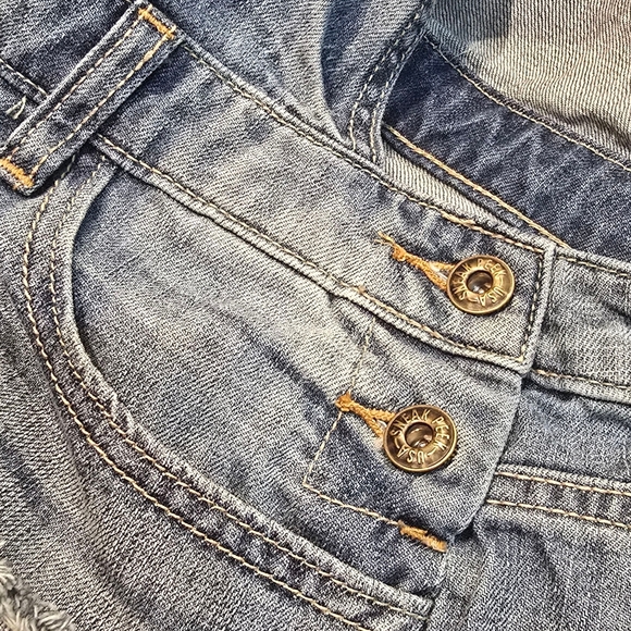 Altar'd State Denim Overall Shorts Size Large - Picture 6 of 12